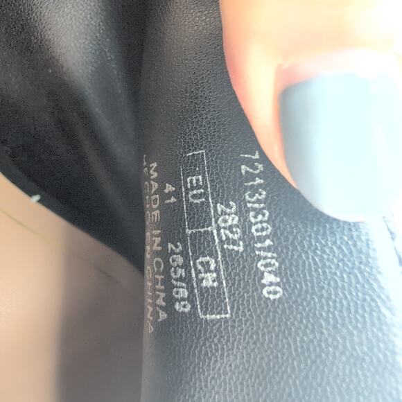 Zara Trafaluc Pointed Toe Kitten Heel Mules Women's Size 10 Patent Black Suede - Picture 8 of 9